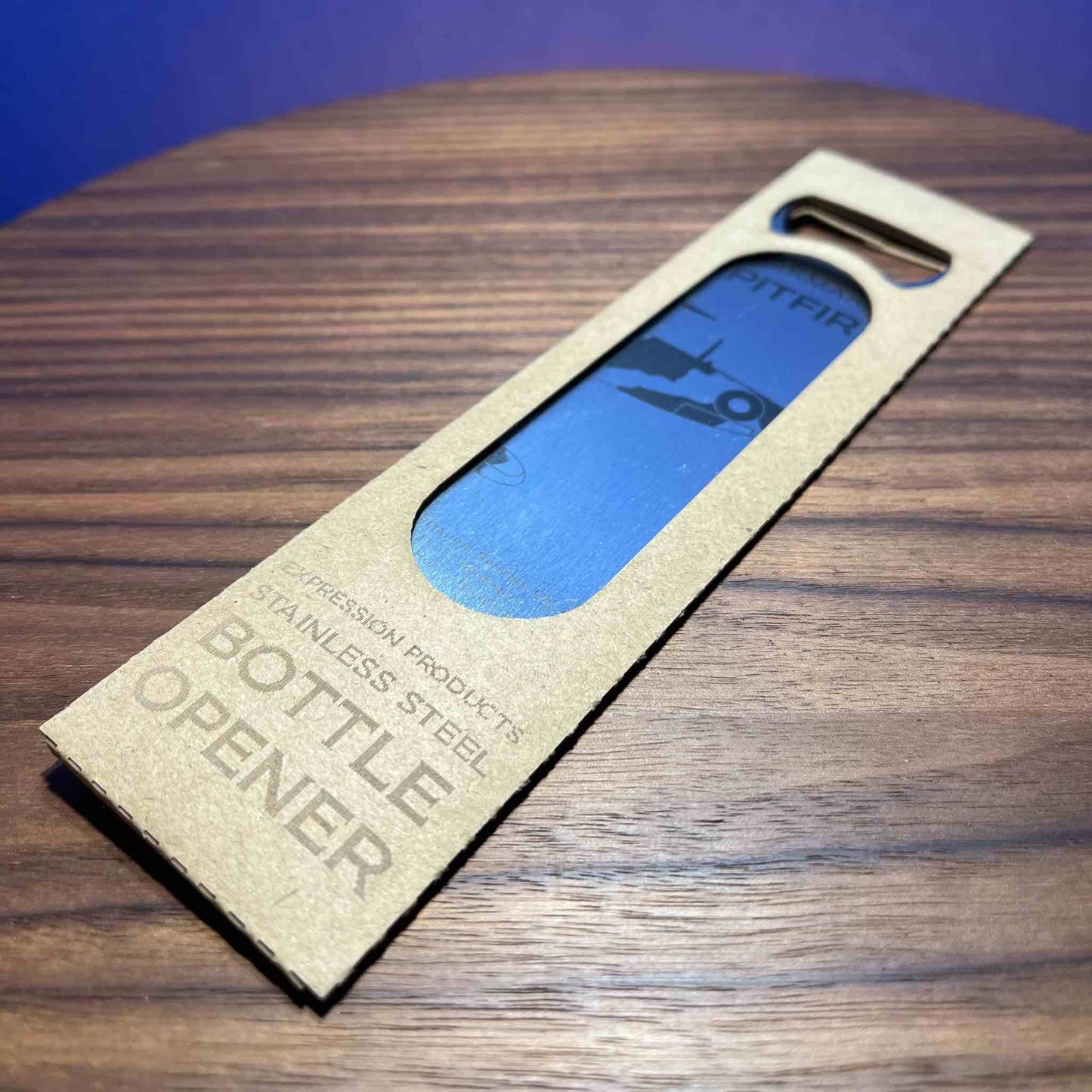 Spitfire Engraved Stainless Steel Bottle Opener