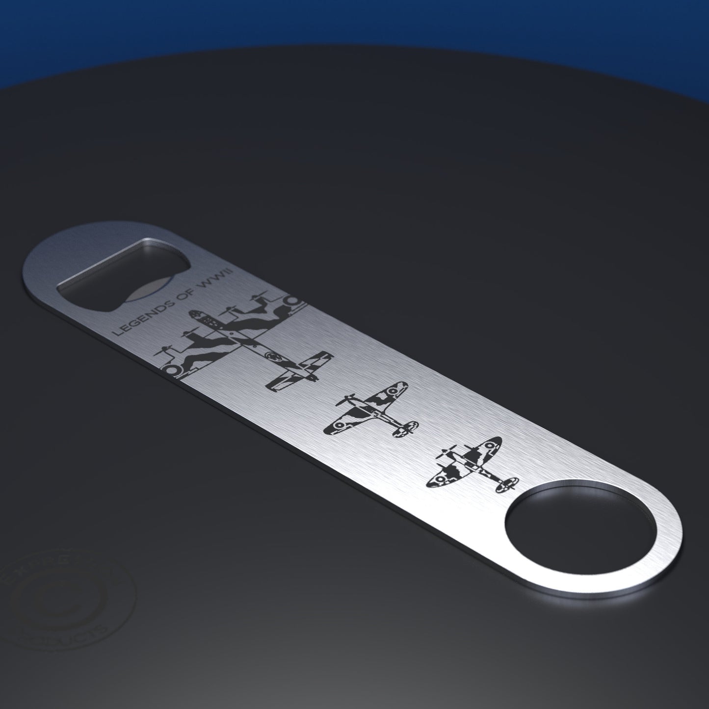Lancaster Spitfire Hurricane Battle Of Britain Stainless Steel Bottle Opener, Quality Engraved WW2 RAF Aircraft Bar Blade, Bottle Cap Opener