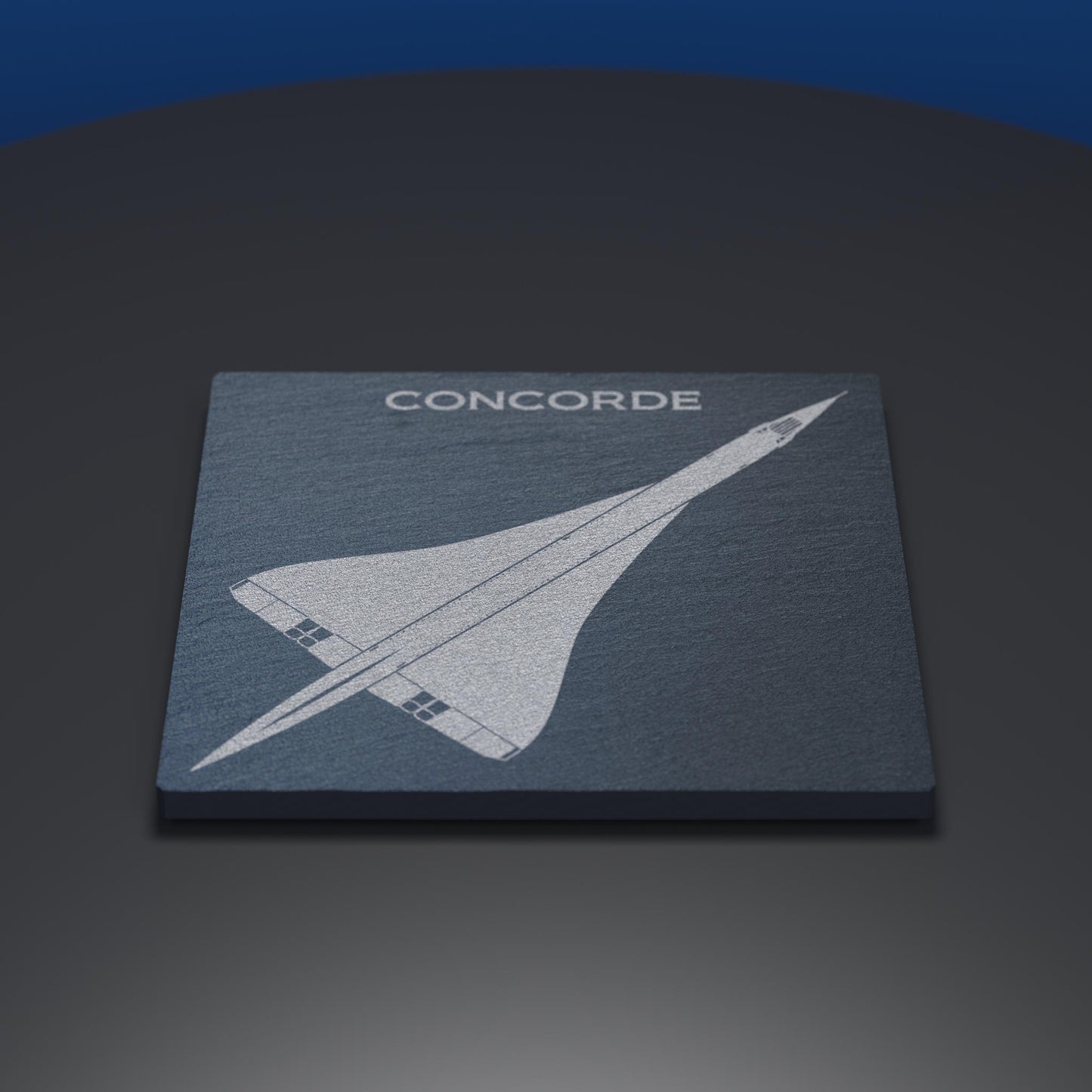 Concorde engraved slate coaster