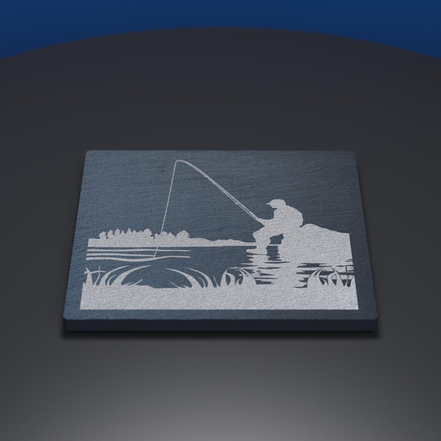 Fishing Engraved Slate Coaster