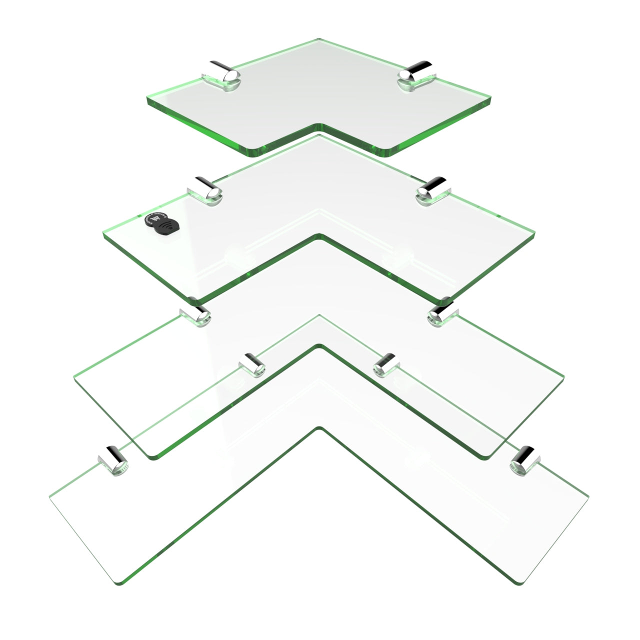 Multi Pack Corner Acrylic Shelves - Style 004