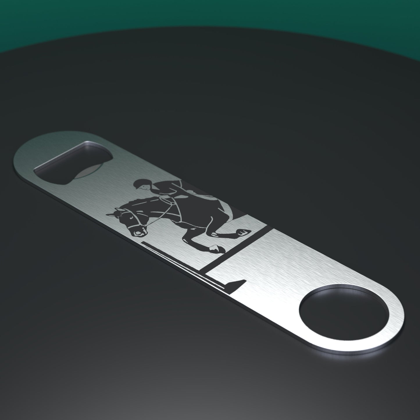 Horse Jumping Engraved Pint Glass