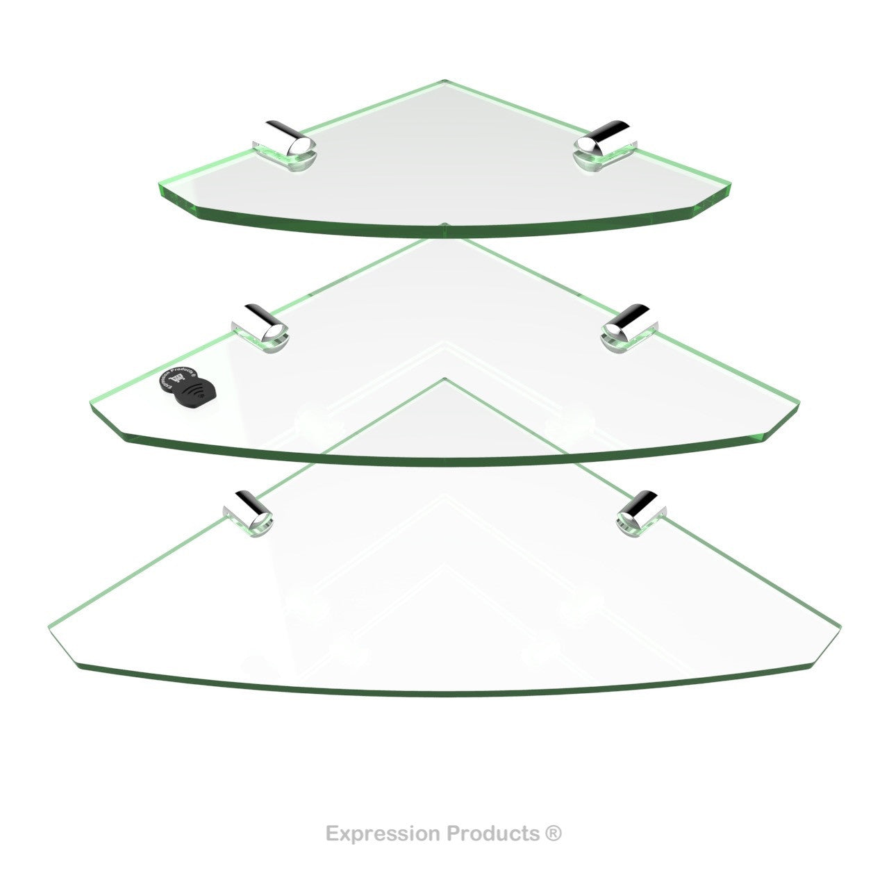 Multi Pack Corner Acrylic Shelves - Style 002 - Expression Products Ltd