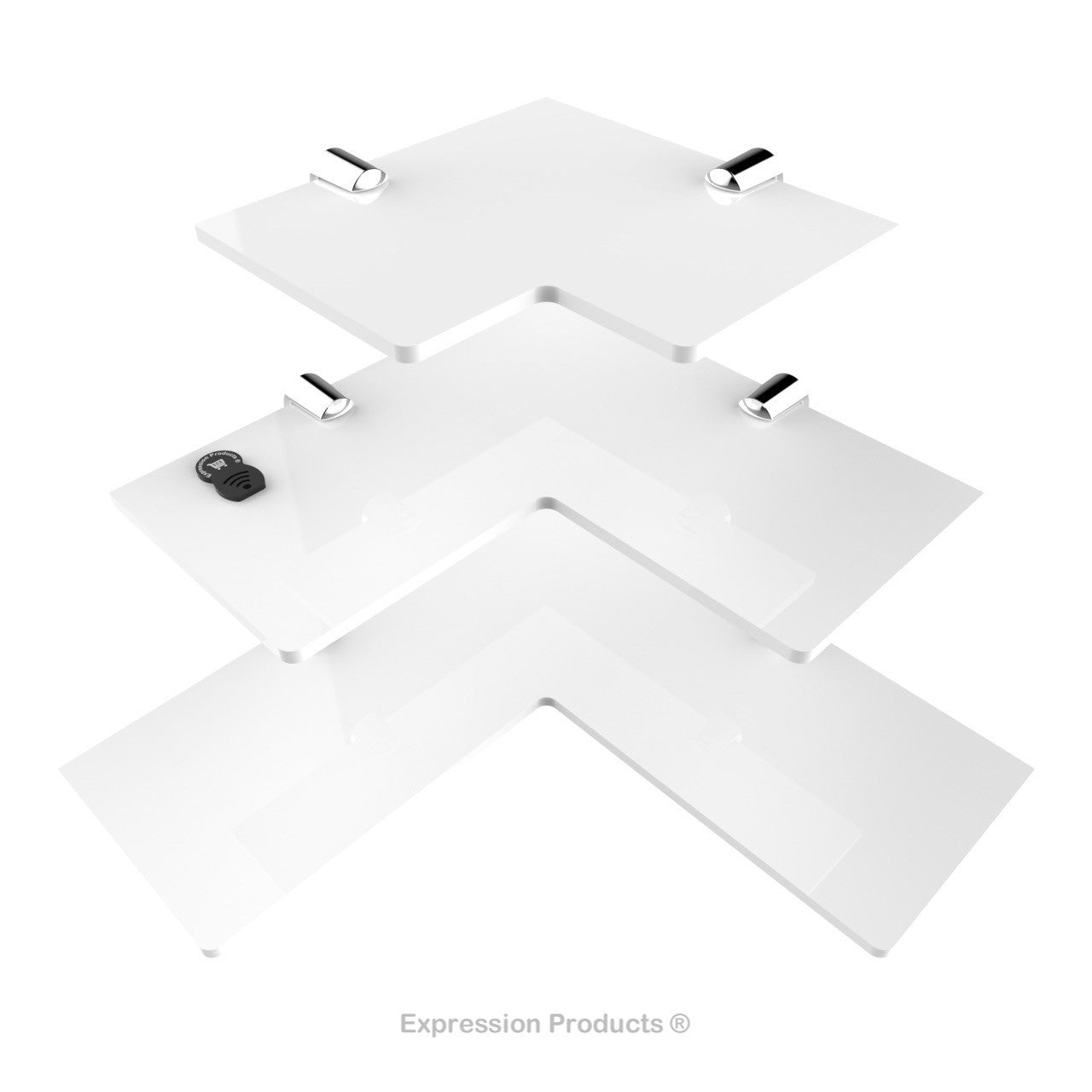 Multi Pack Corner Acrylic Shelves - Style 003 - Expression Products Ltd