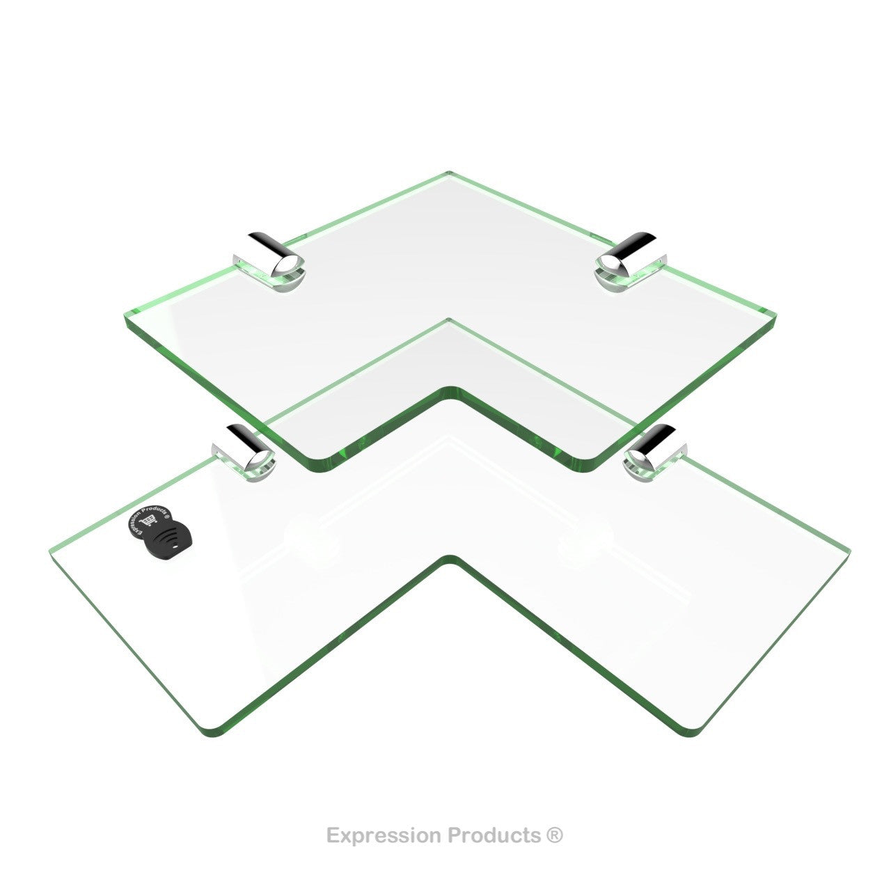 Multi Pack Corner Acrylic Shelves - Style 003 - Expression Products Ltd