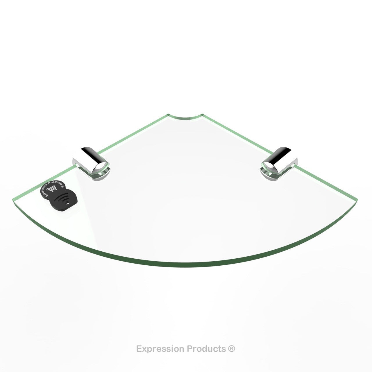 Corner Acrylic Shelf With Cable Feed Through - Style 001 - Expression Products Ltd