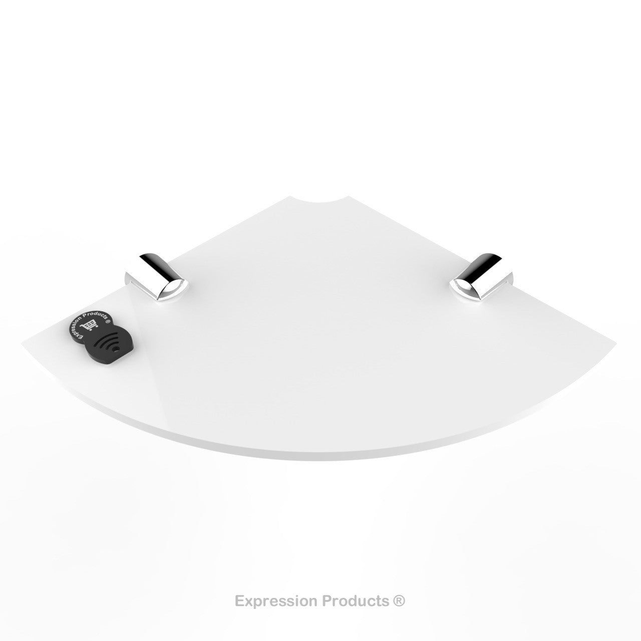 Corner Acrylic Shelf With Cable Feed Through - Style 001 - Expression Products Ltd