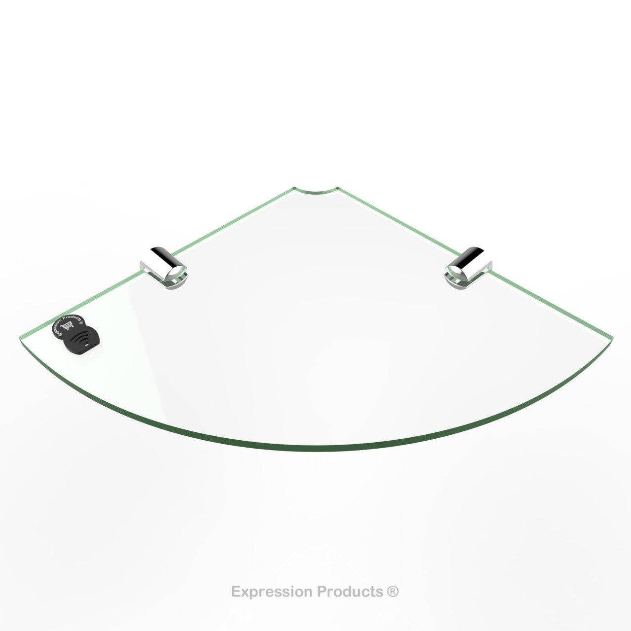 Corner Acrylic Shelf With Cable Feed Through - Style 001 - Expression Products Ltd