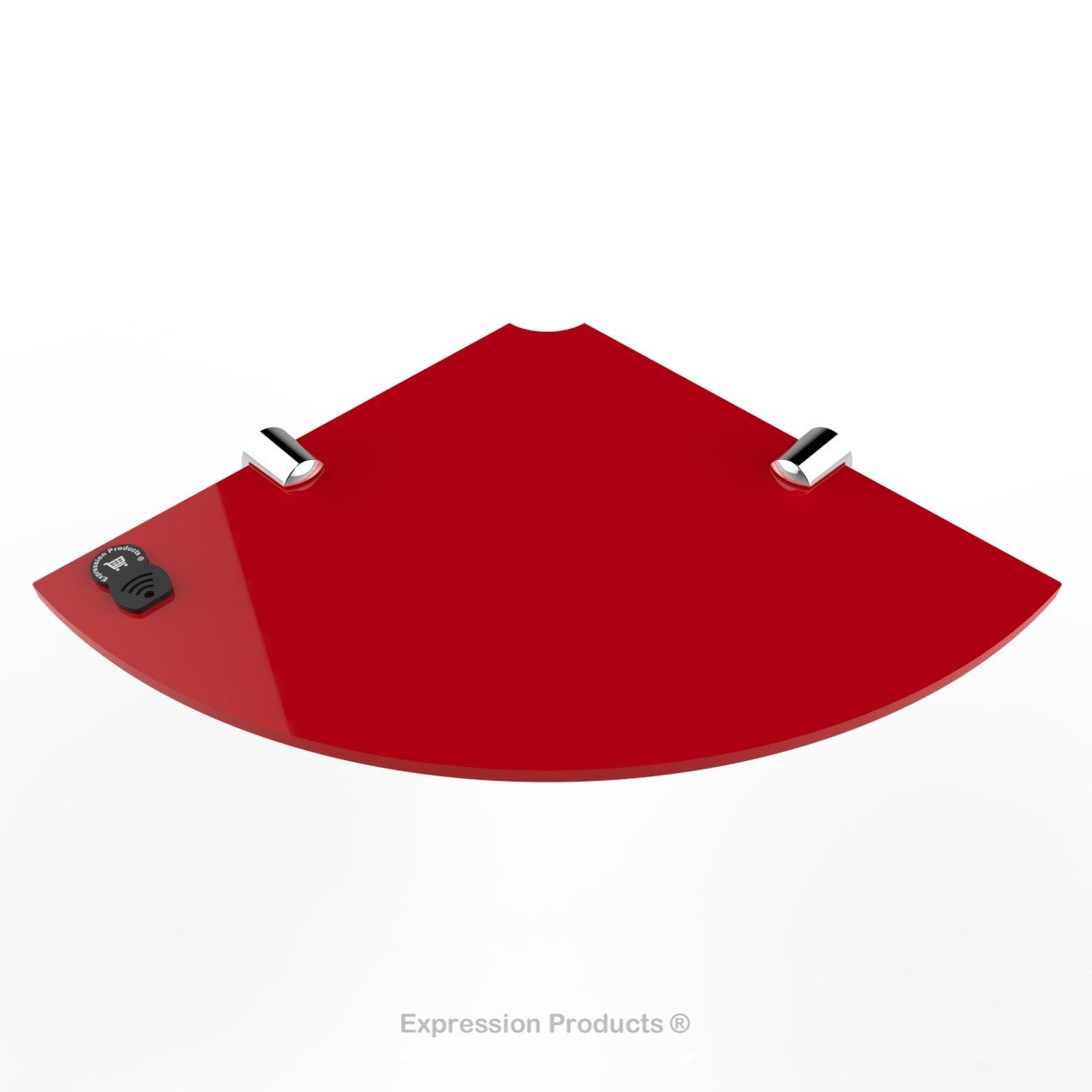 Corner Acrylic Shelf With Cable Feed Through - Style 001 - Expression Products Ltd