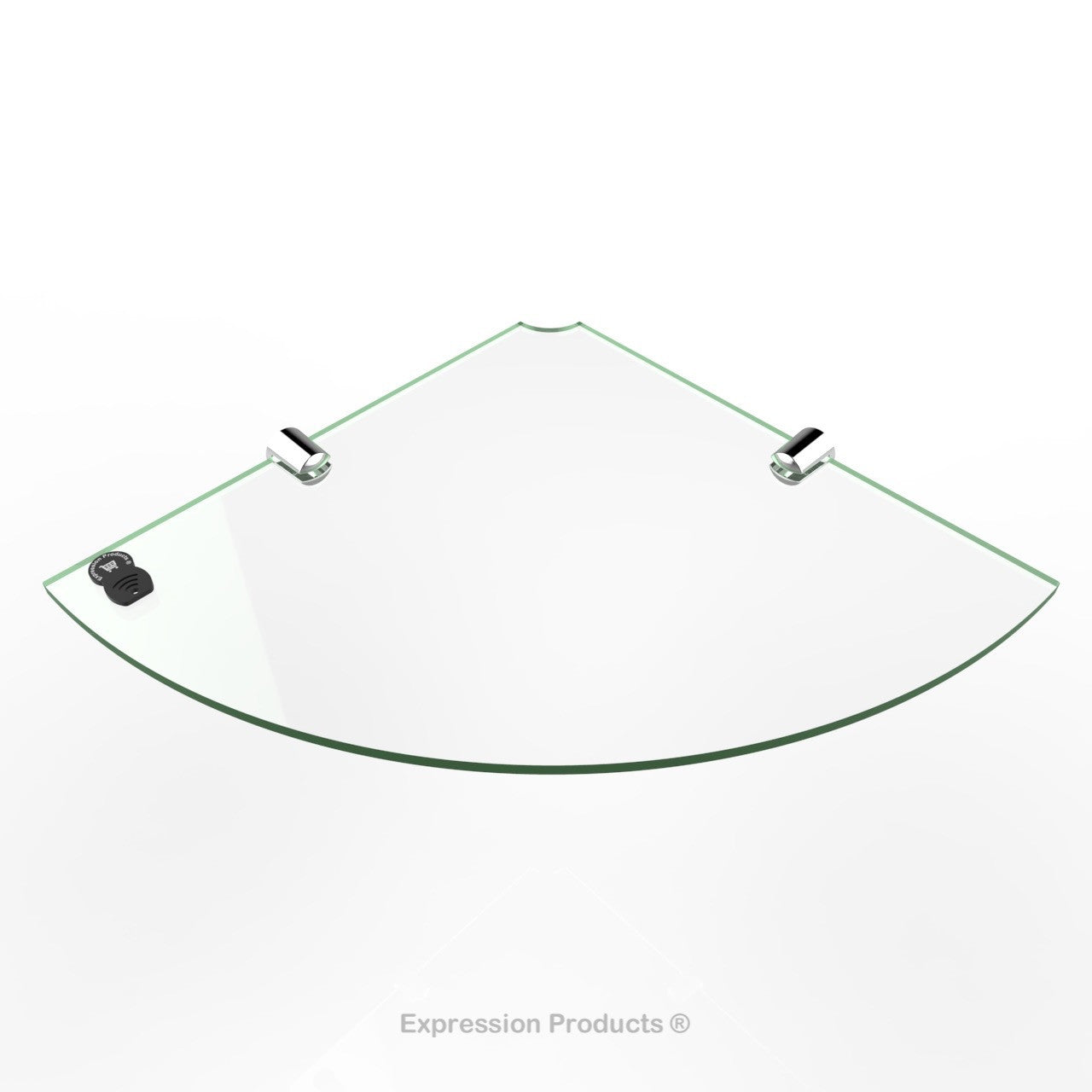 Corner Acrylic Shelf With Cable Feed Through - Style 001 - Expression Products Ltd