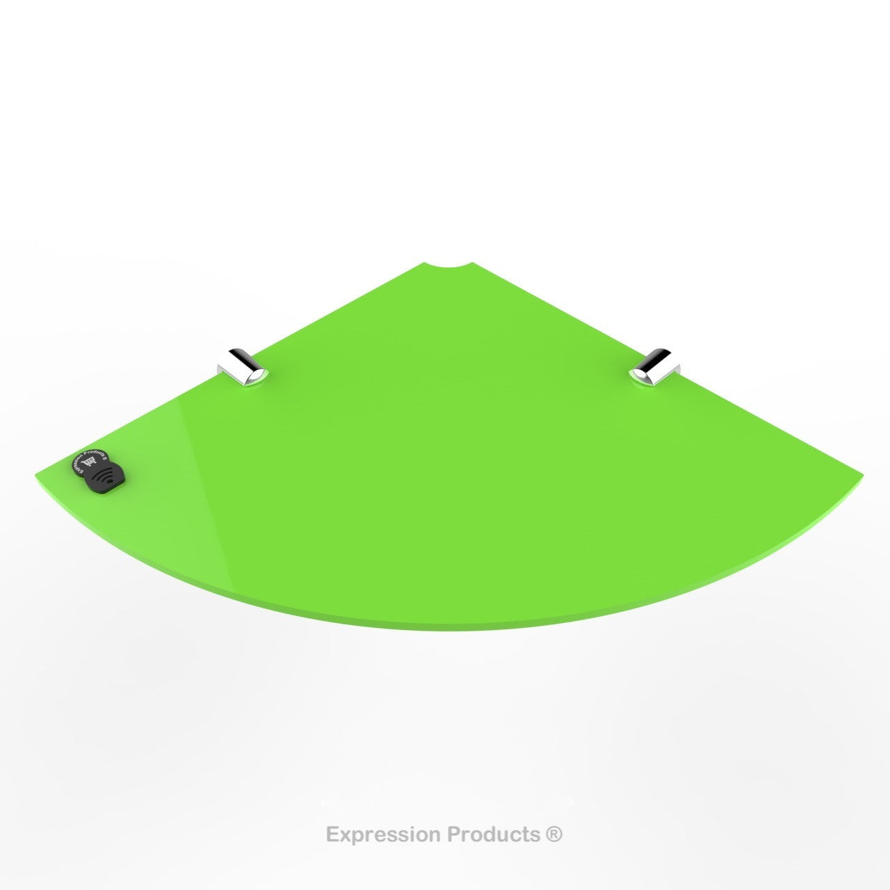 Corner Acrylic Shelf With Cable Feed Through - Style 001 - Expression Products Ltd