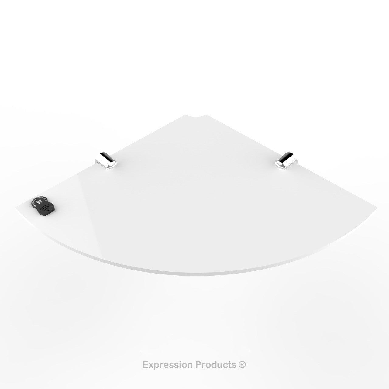 Corner Acrylic Shelf With Cable Feed Through - Style 001 - Expression Products Ltd