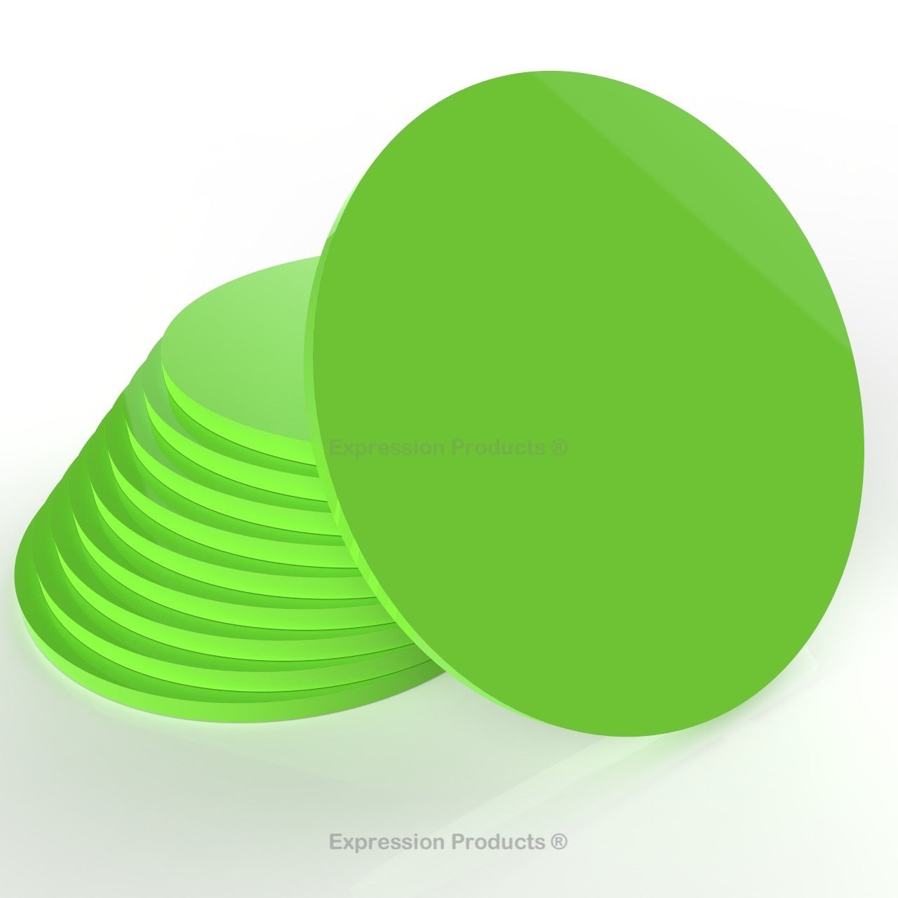 Solid Coloured Acrylic Perspex Discs - Laser Cut Round Plastic Circles - Expression Products Ltd