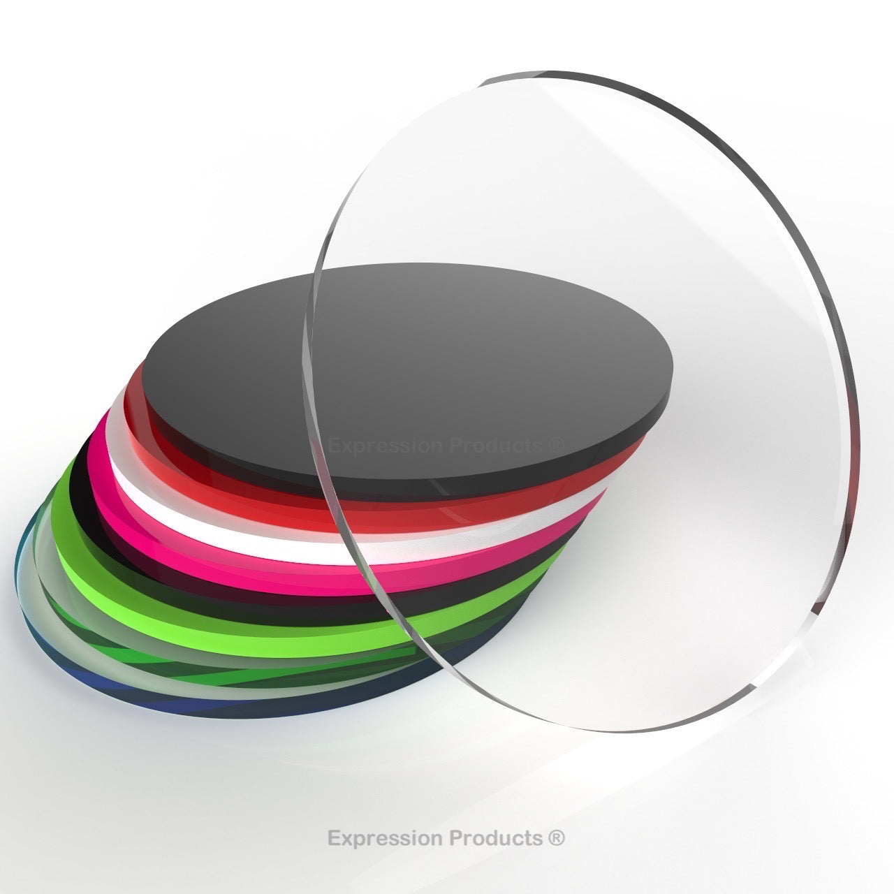 Solid Coloured Acrylic Perspex Discs - Laser Cut Round Plastic Circles - Expression Products Ltd