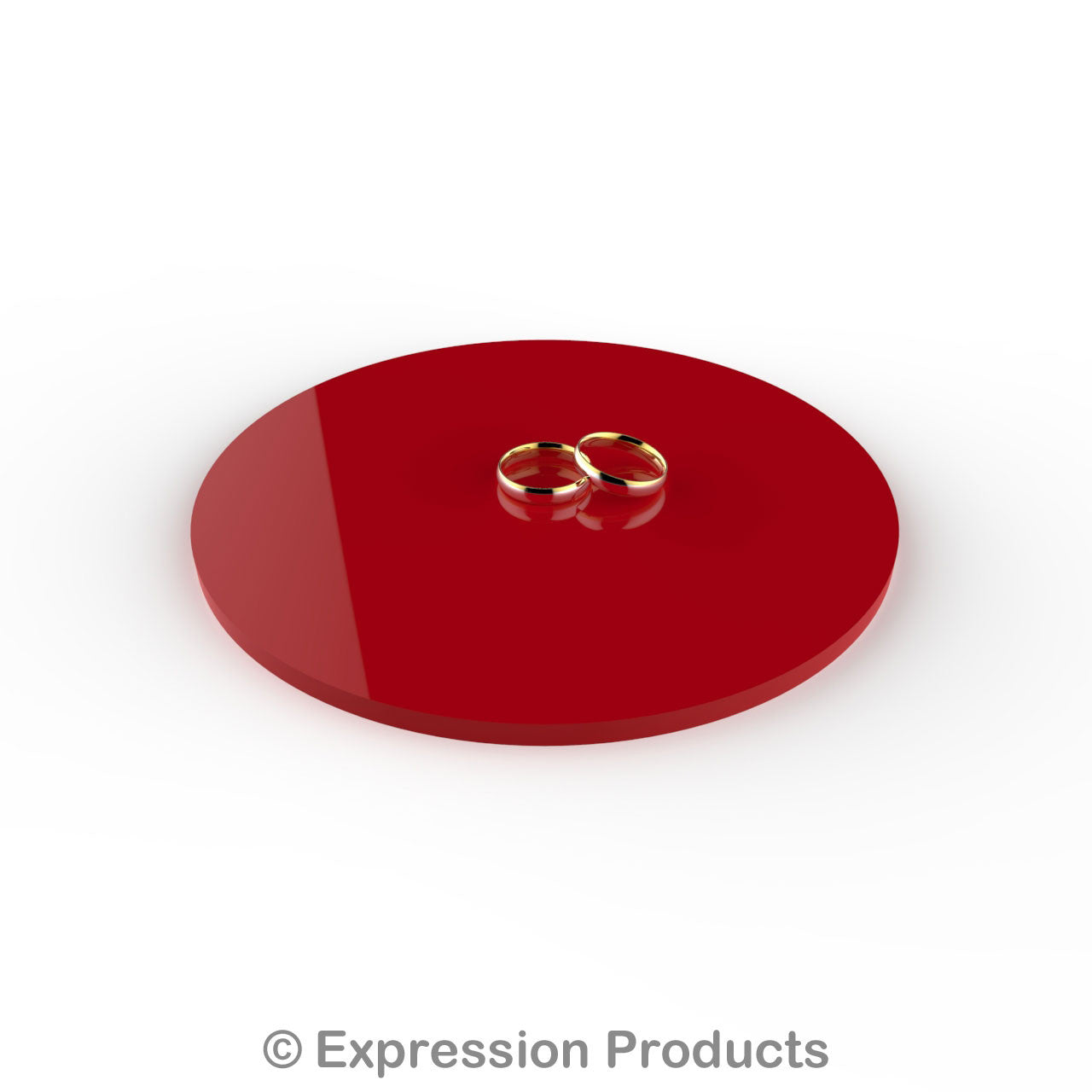 Round Red Acrylic Cake Display Board 4" - 18" - Expression Products Ltd