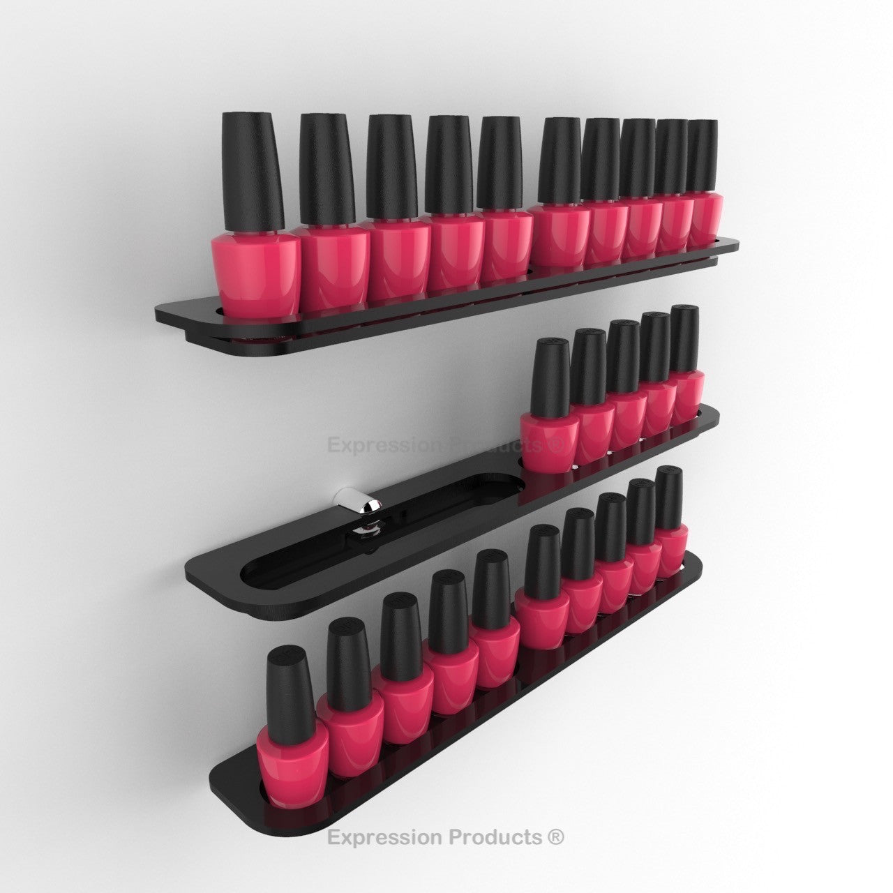 Nail Polish Holder - 10 - 40 Bottles - Expression Products Ltd