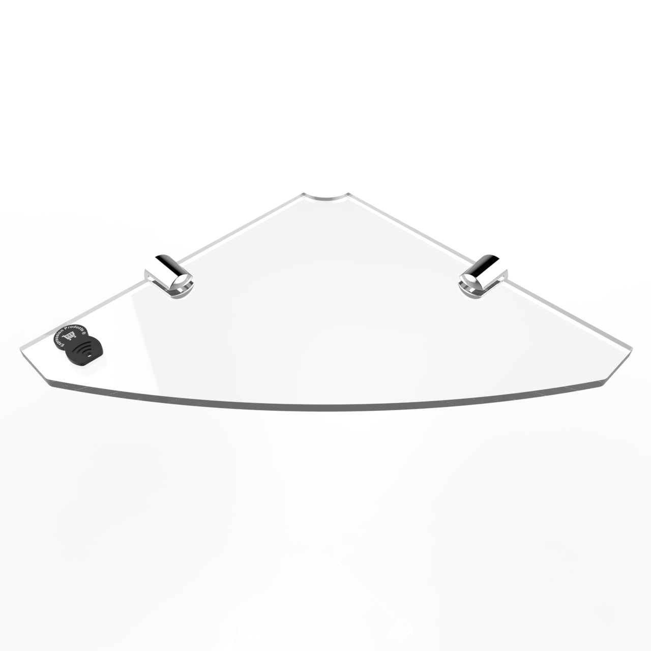 Corner Acrylic Shelf With Cable Feed Through - Style 002