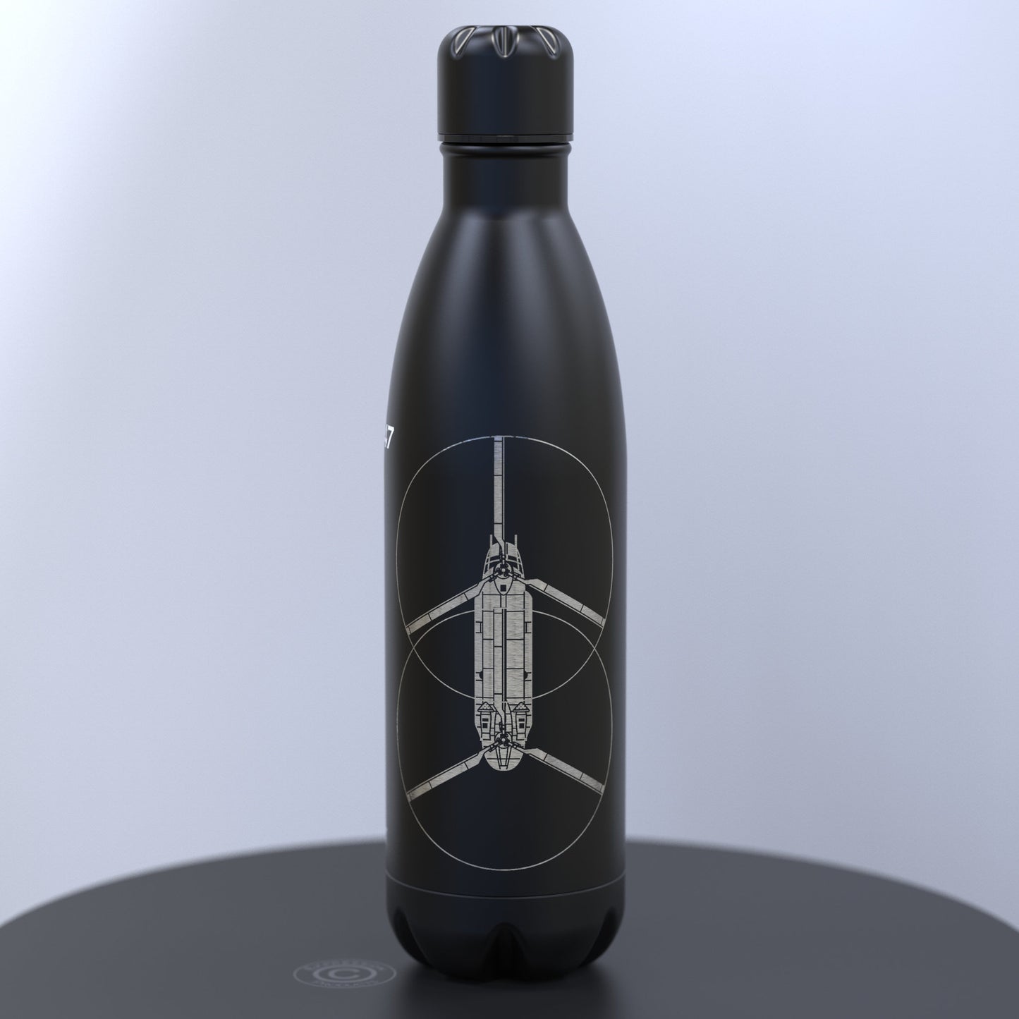 CH-47 Chinook Helicopter Engraved 500ml Thermal Water Bottle