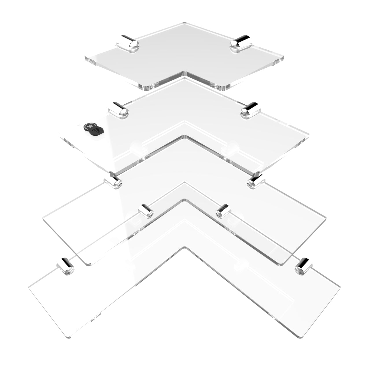 Multi Pack Corner Acrylic Shelves - Style 004