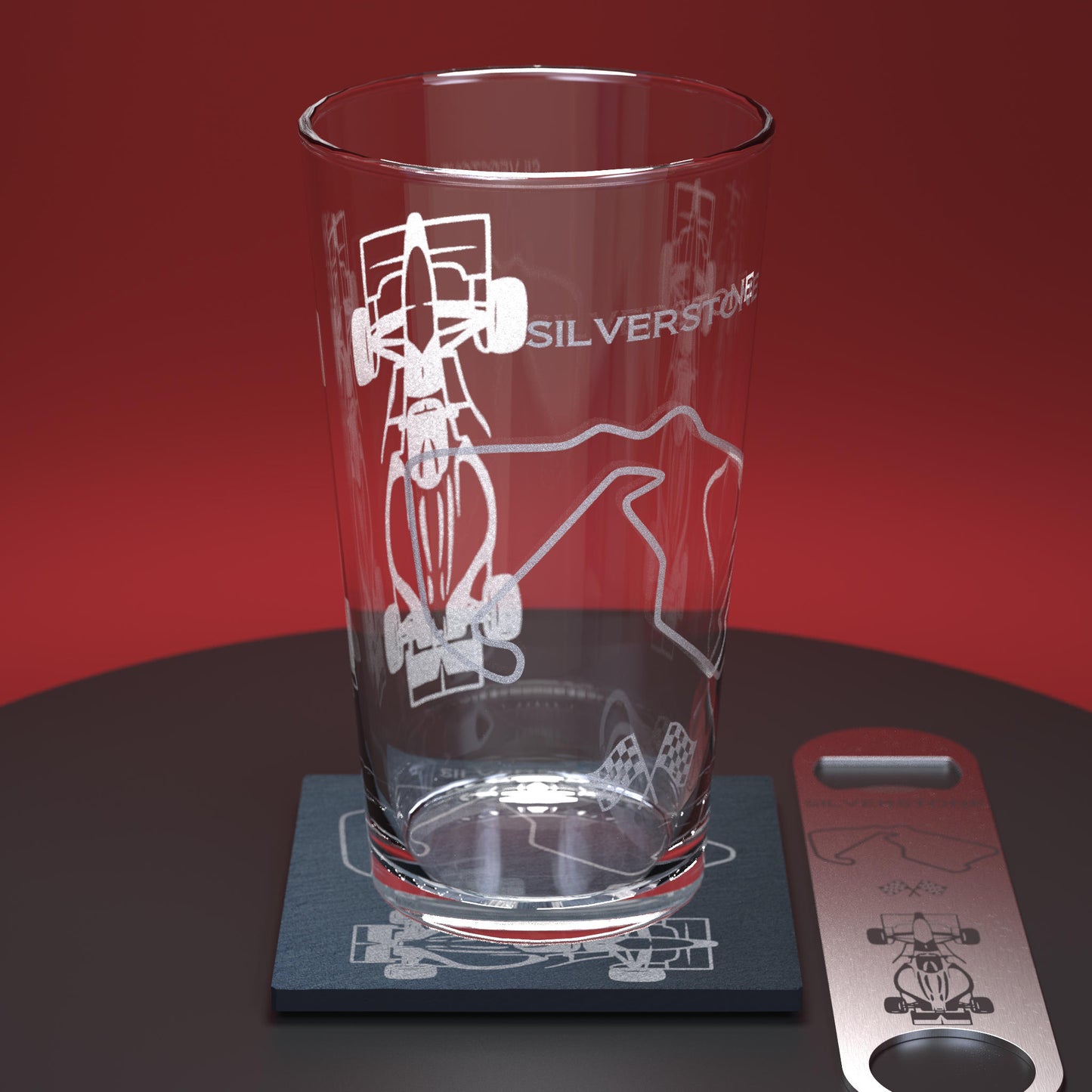 Formula 1 - Silverstone Engraved Pint Glass