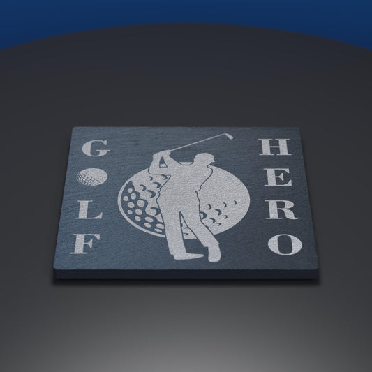 Golf Engraved Slate Coaster