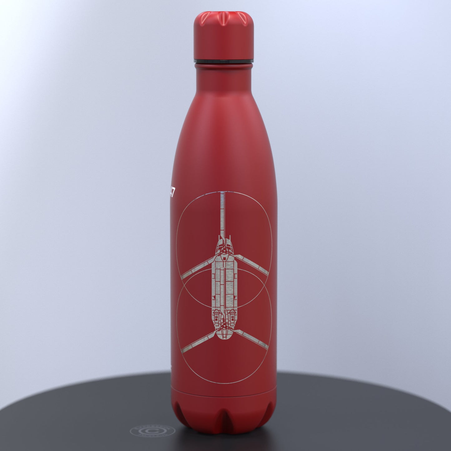 CH-47 Chinook Helicopter Engraved 500ml Thermal Water Bottle