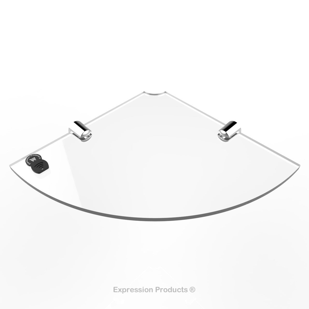 Corner Acrylic Shelf With Cable Feed Through - Style 001 - Expression Products Ltd