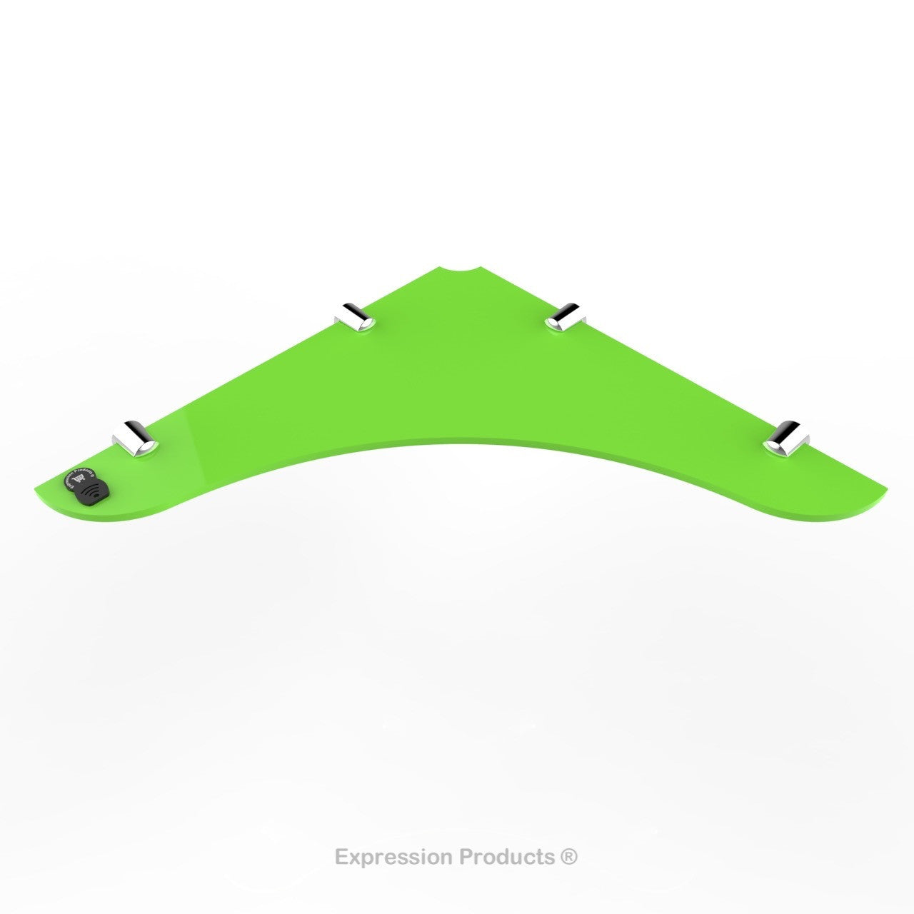 Corner Acrylic Shelf With Cable Feed Through - Style 005 - Expression Products Ltd