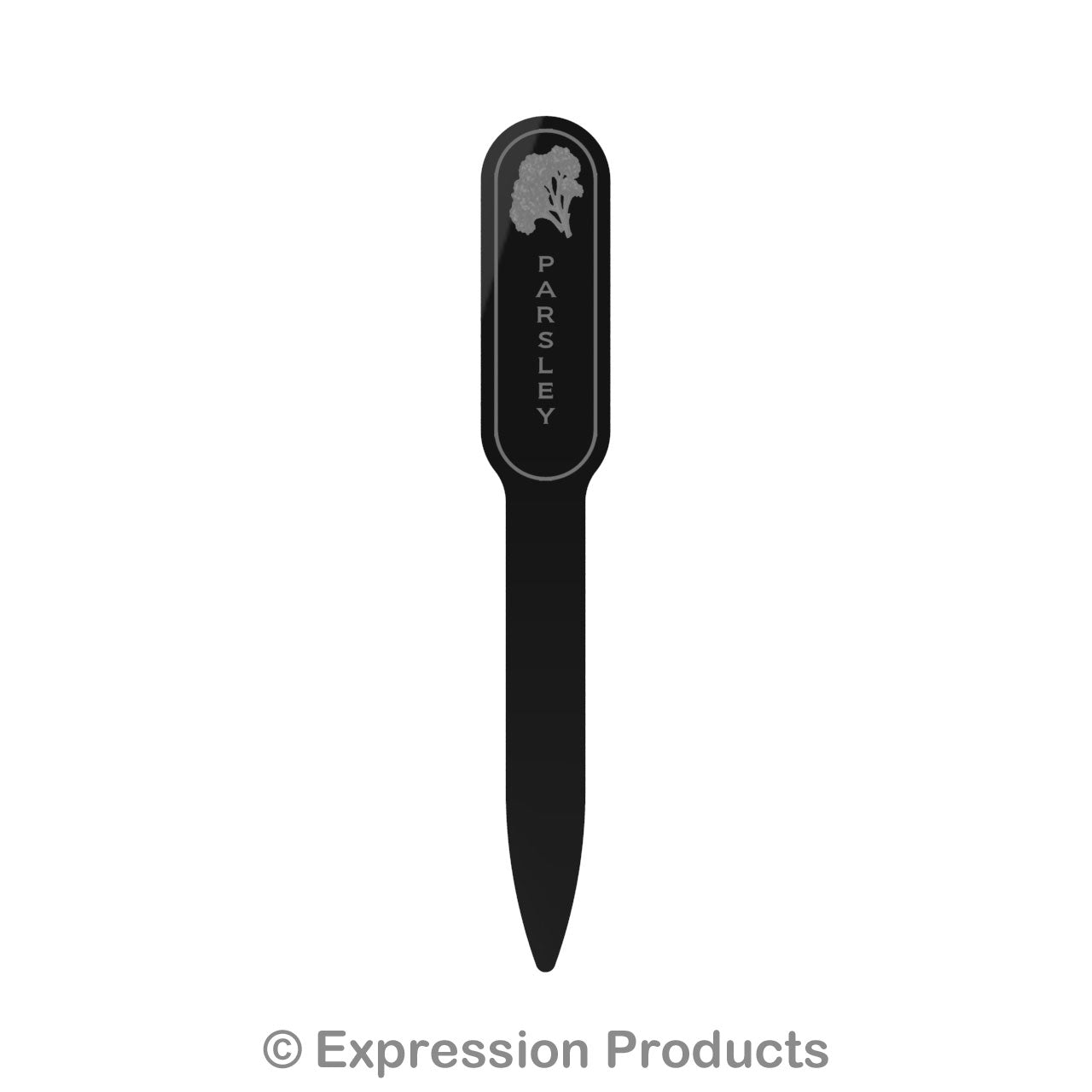 Garden Herb Marker / Label - Etched High Gloss Black Acrylic - Expression Products Ltd