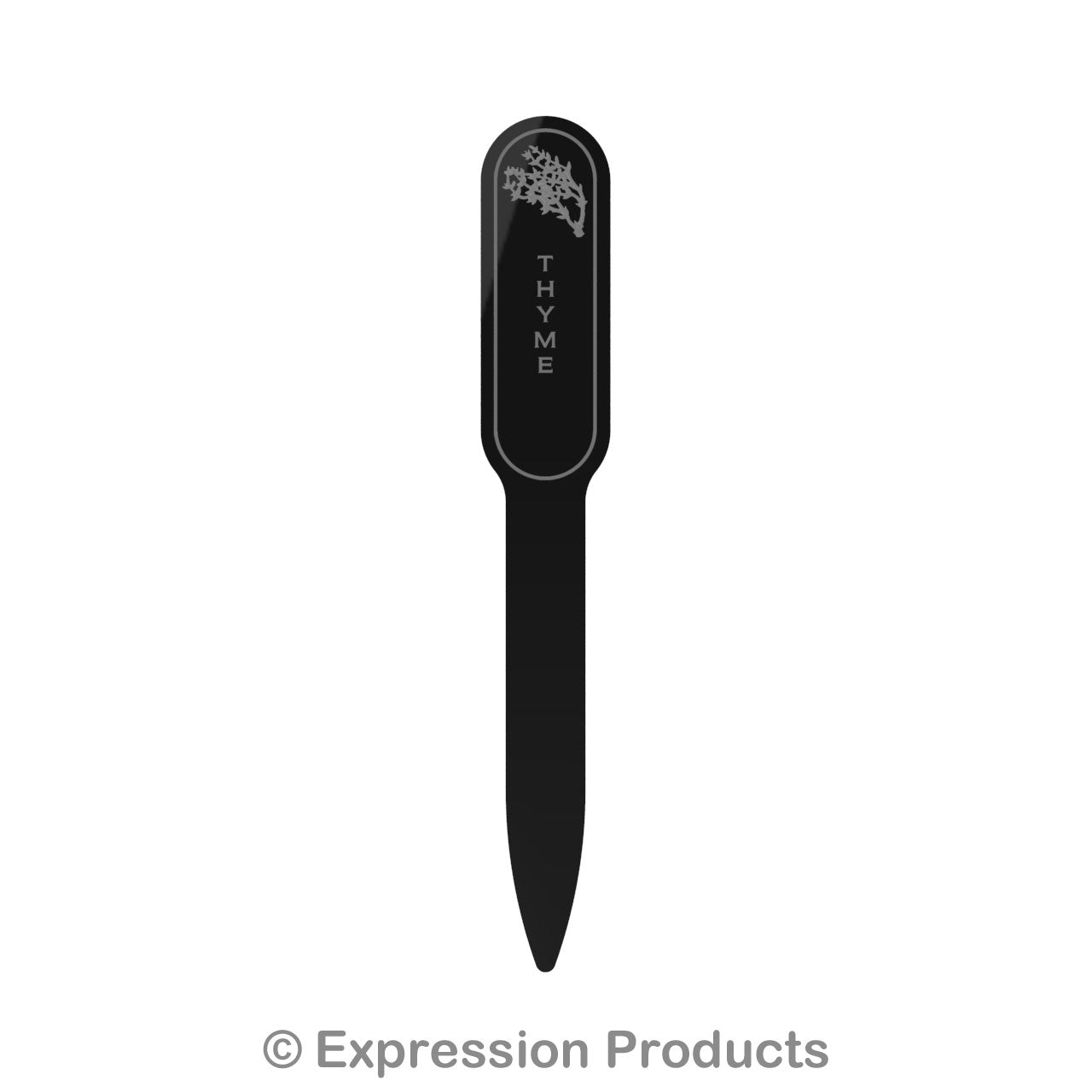 Garden Herb Marker / Label - Etched High Gloss Black Acrylic - Expression Products Ltd