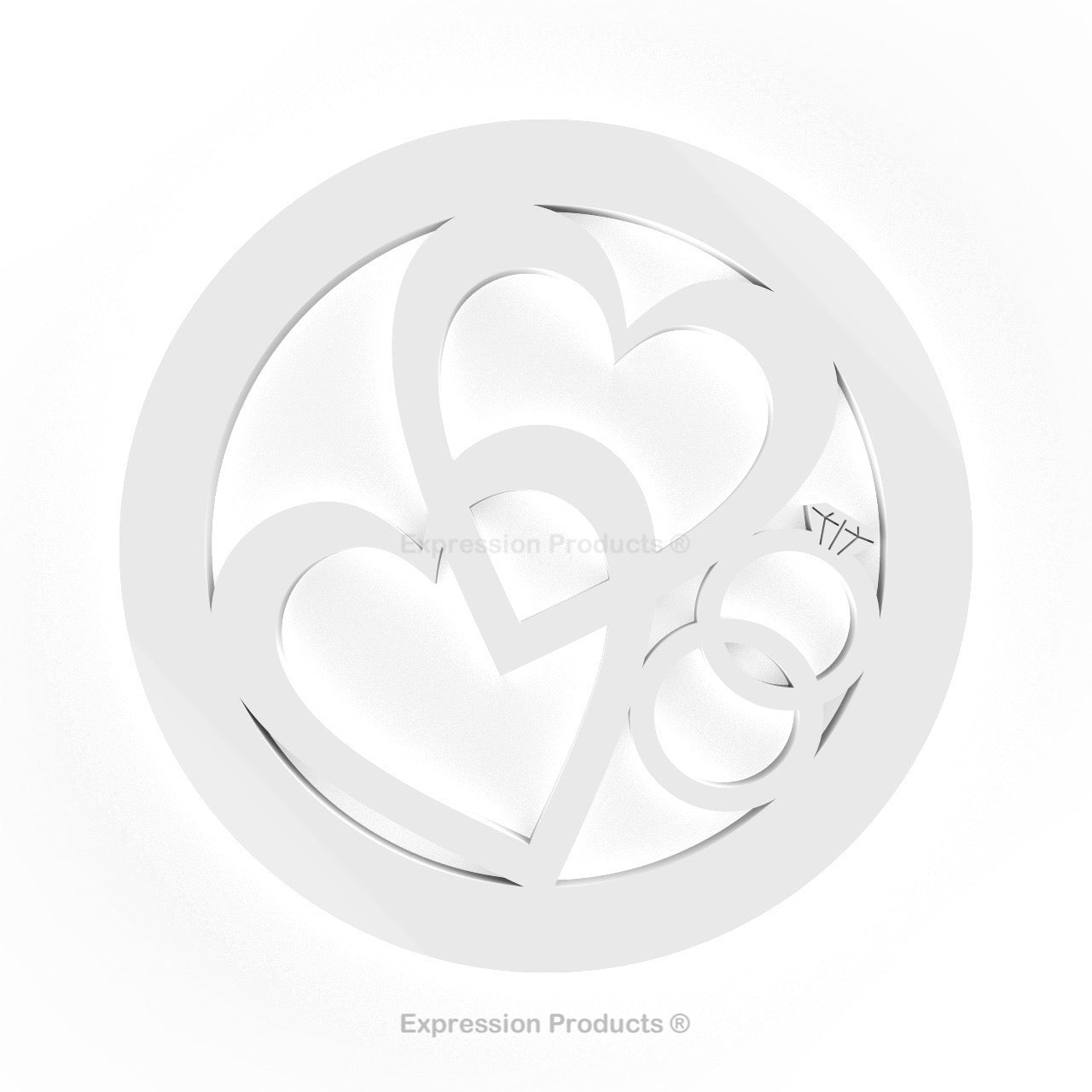 6 - Wedding Drink Coasters - Black or White Acrylic Wedding Table Decorations - Expression Products Ltd
