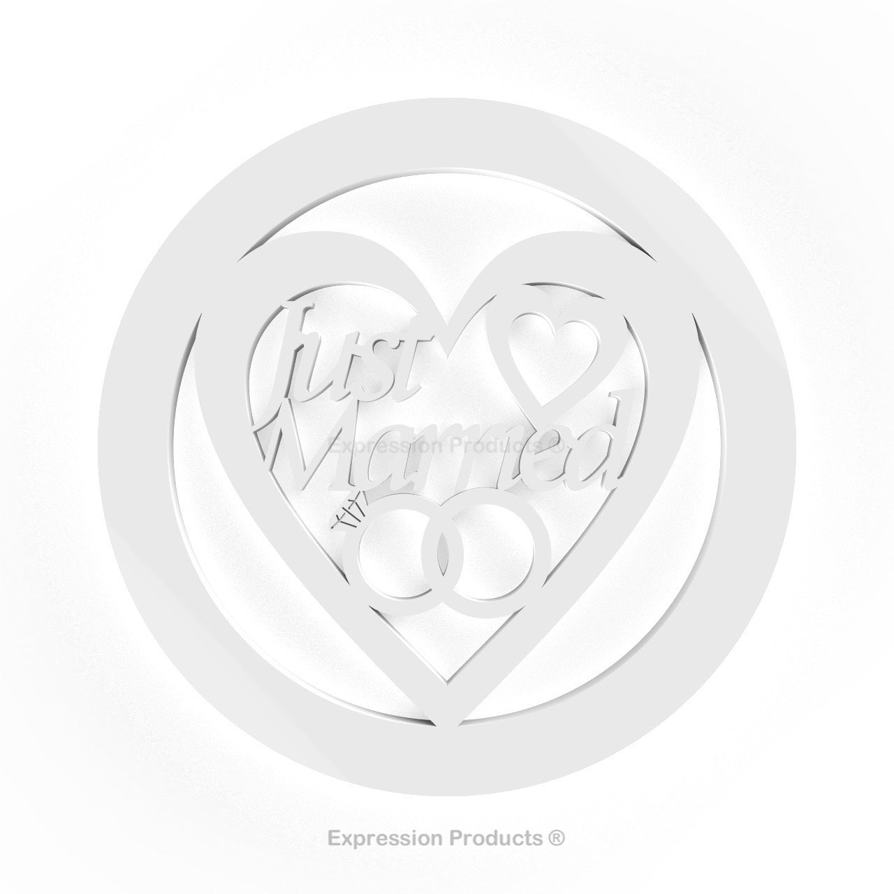 6 - Wedding Drink Coasters - Black or White Acrylic Wedding Table Decorations - Expression Products Ltd