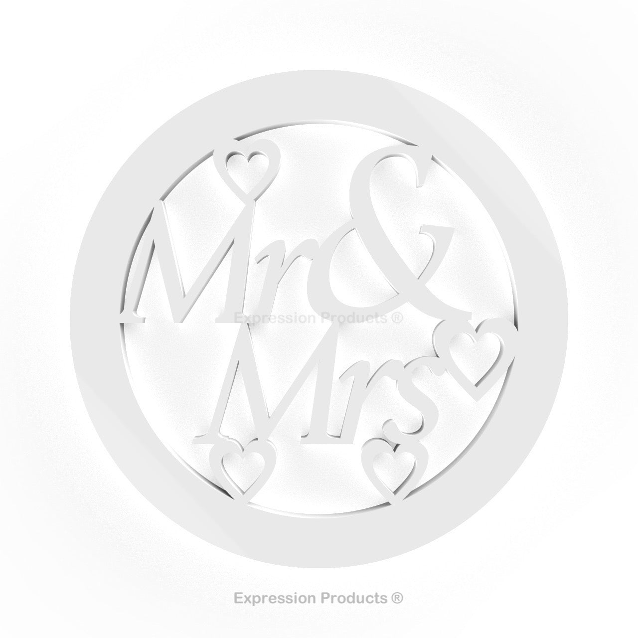 6 - Wedding Drink Coasters - Black or White Acrylic Wedding Table Decorations - Expression Products Ltd