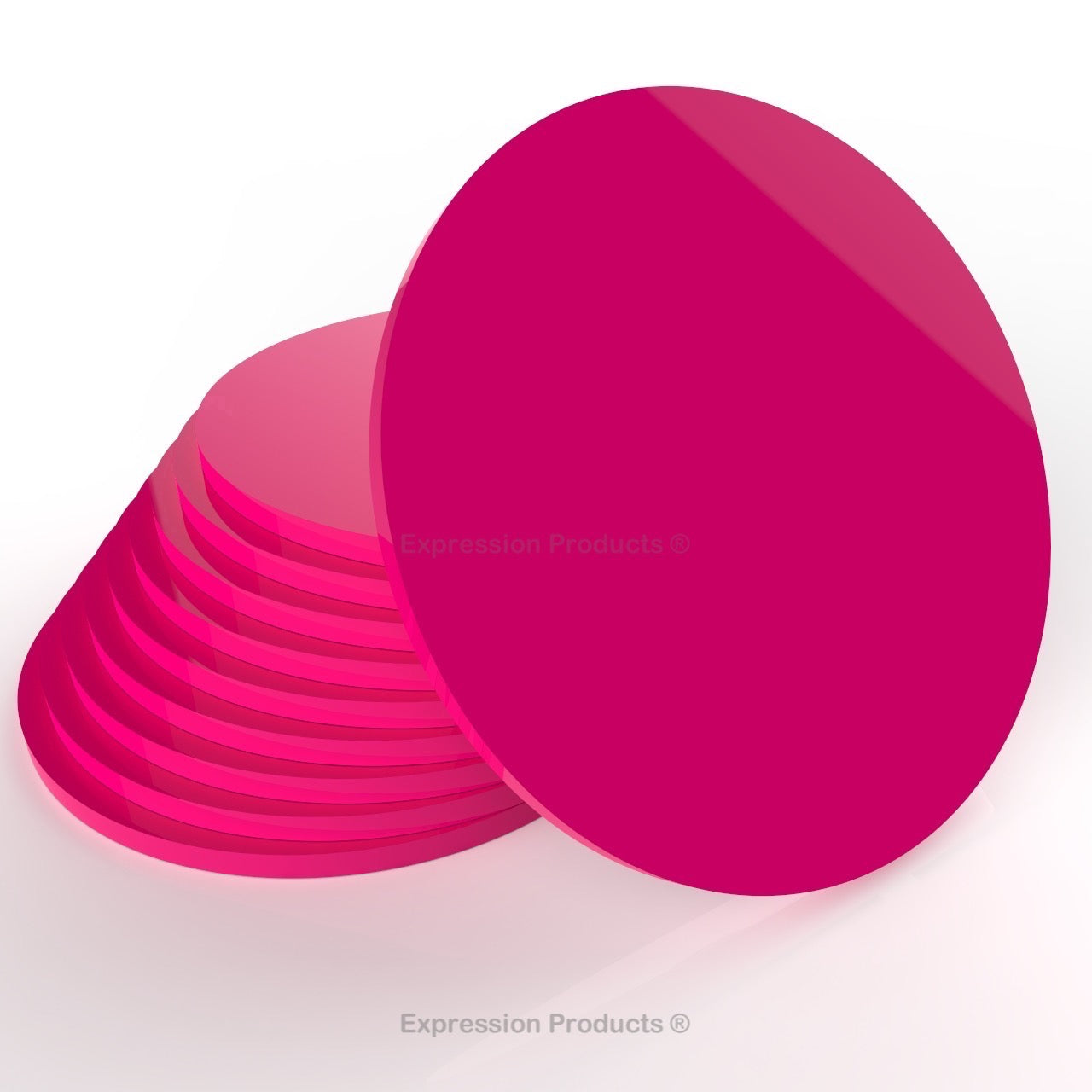 Solid Coloured Acrylic Perspex Discs - Laser Cut Round Plastic Circles - Expression Products Ltd