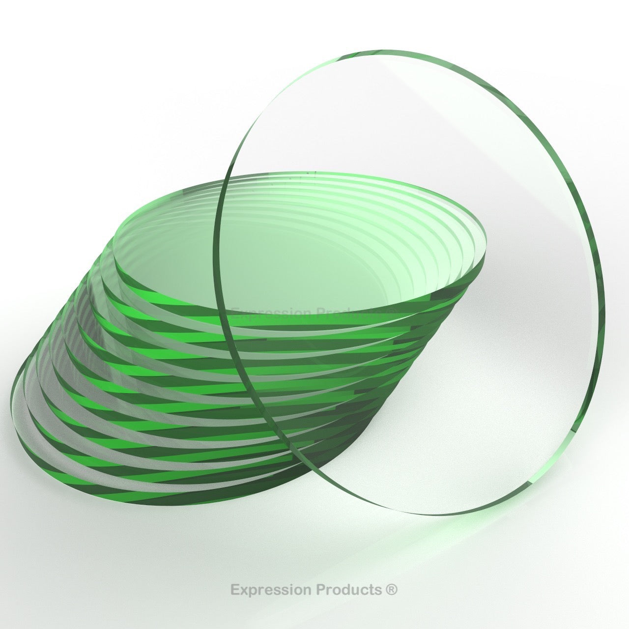 Transparent Acrylic Perspex Discs - Laser Cut Round Plastic Circles - Expression Products Ltd