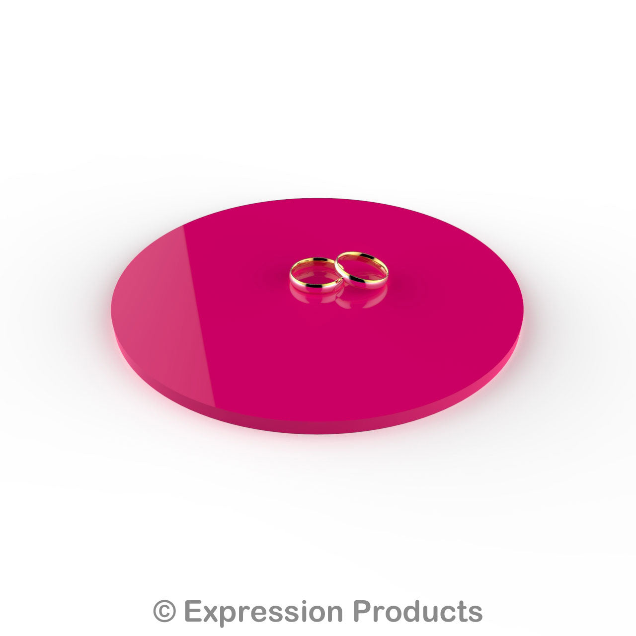 Round Pink Acrylic Cake Display Board 4" - 18" - Expression Products Ltd