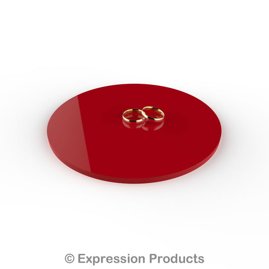 Round Red Acrylic Cake Display Board 4" - 18" - Expression Products Ltd