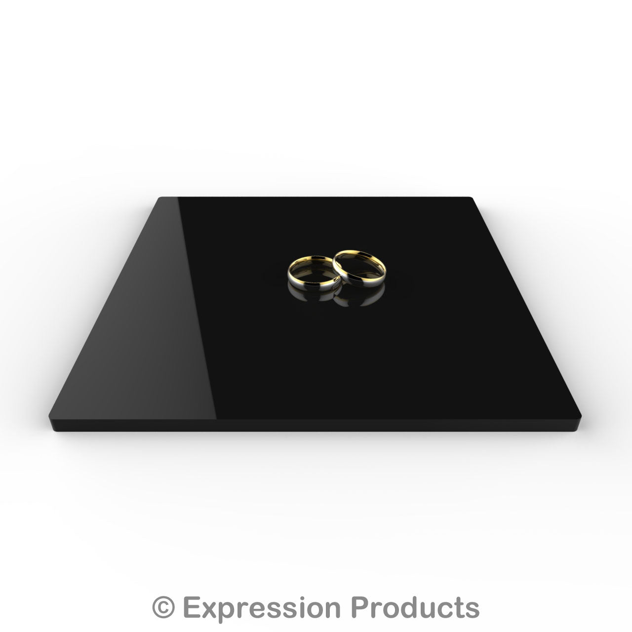 Square Black Acrylic Cake Display Board 4" - 18" - Expression Products Ltd