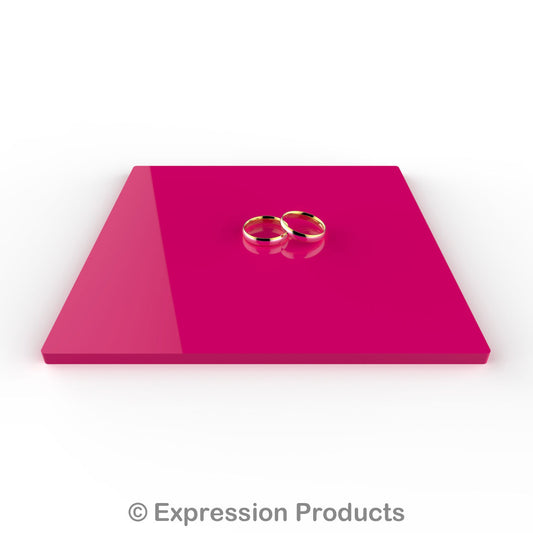 Square Pink Acrylic Cake Display Board 4" - 18" - Expression Products Ltd