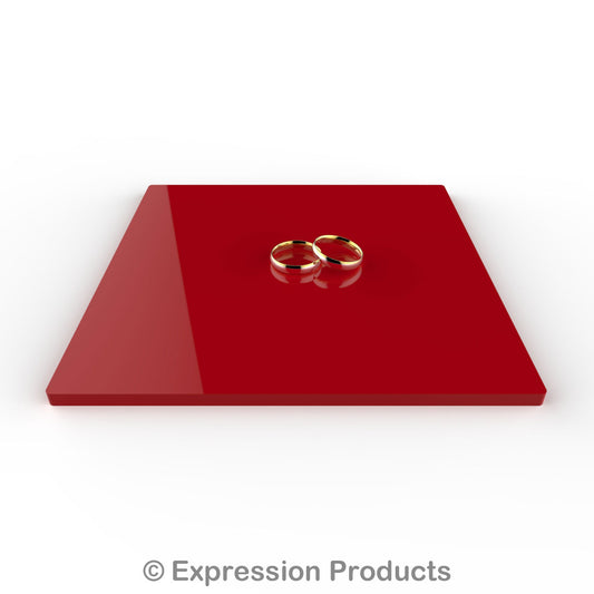 Square Red Acrylic Cake Display Board 4" - 18" - Expression Products Ltd