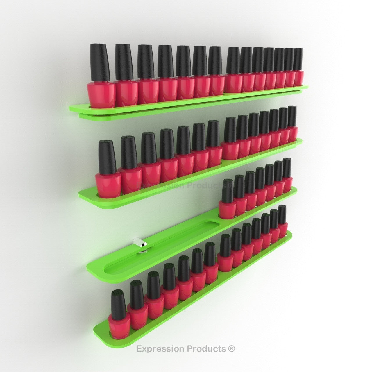 Amazon.com: Coward 6 Piece Acrylic Nail Polish Organizer Rack Wall Mounted,  Essential oil Display Stand, Alcohol ink Paint Storage Holder, displays 90  Bottles